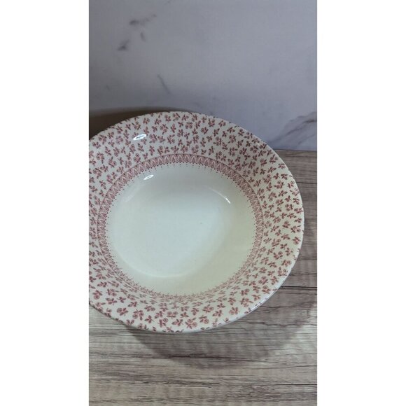 English Ironstone Tableware Provence Red Pattern vegetable Bowl 8 3/4" - Picture 5 of 7